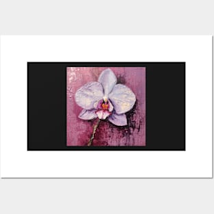 Palest Purple Folk Art Orchid Posters and Art